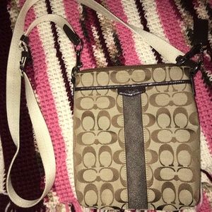 Brown Coach crossbody bag